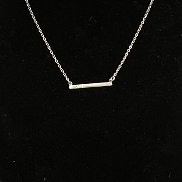 Lisa Leonard Sterling Silver Cross Bar Birthstone Necklace - Picture 6 of 7